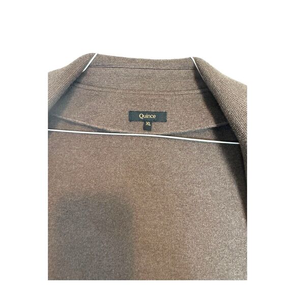 Quince Heathered Brown Open Front Cardigan - Picture 11 of 15